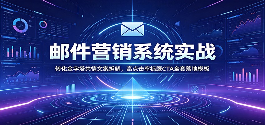 邮件营销系统实战:转化金字塔共情文案拆解,高点击率标题CTA全套落地模板-柒染测试库