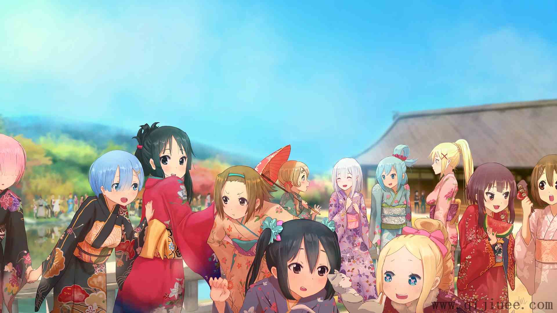 动漫 动漫女孩 从零开始的异世界生活 晴空 大自然  4K壁纸5720 x 2880/4.9 MB-柒染测试库