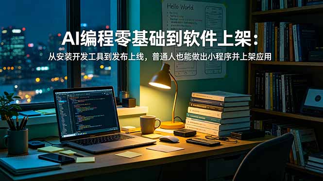 AI编程零基础到软件上架：从安装开发工具到发布上线，普通人也能做出小程序并上架应用商店-柒染测试库