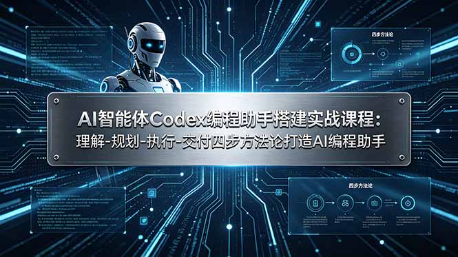 AI智能体Codex编程助手搭建实战课程：理解-规划-执行-交付四步方法论打造AI编程助手-柒染测试库