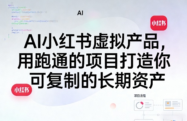 AI小红书虚拟产品，用跑通的项目打造你可复制的长期资产(更新0712)-柒染测试库