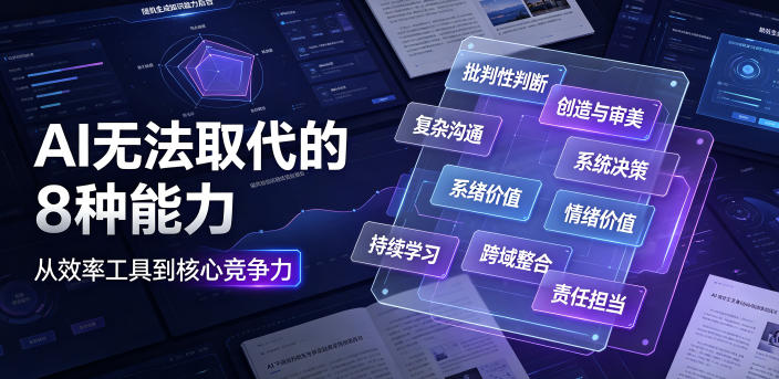 付费文章：AI无法取代的8种能力-柒染测试库