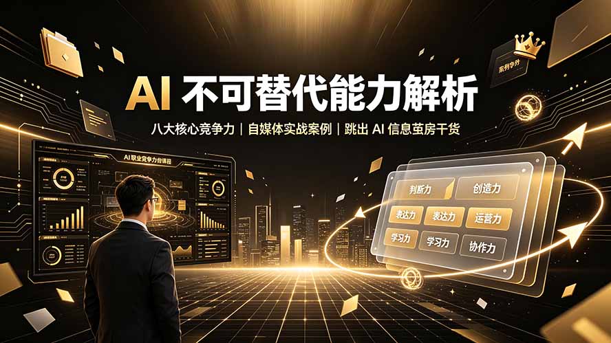付费文章：AI 不可替代能力解析▸八大核心竞争力｜自媒体实战案例｜跳出 AI 信息茧房干货-柒染测试库