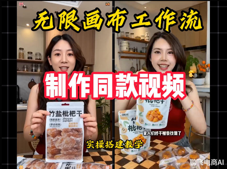 无限画布工作流一键复刻爆款带货视频，实操搭建，操作简单-柒染测试库